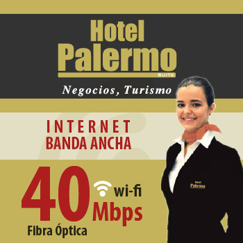 Banner Wifi Alta velocidad en Hotel Palermo Suite - 40 Mbs por fibra óptica